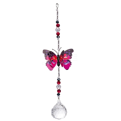 Random Pattern Butterfly Hanging Crystal Prisms Suncatcher PW-WG56806-01-1