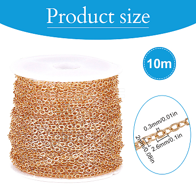 10M Brass Cable Chains CHC-SC0001-10LG-1