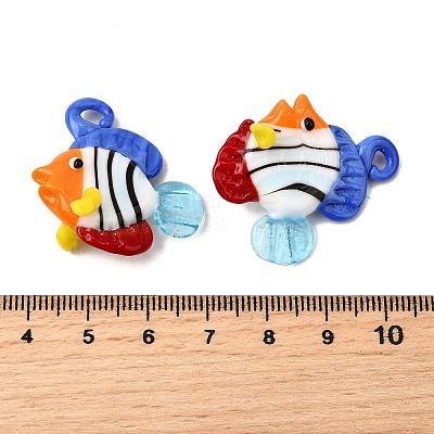 Handmade Lampwork Pendants LAMP-S079-04C-1