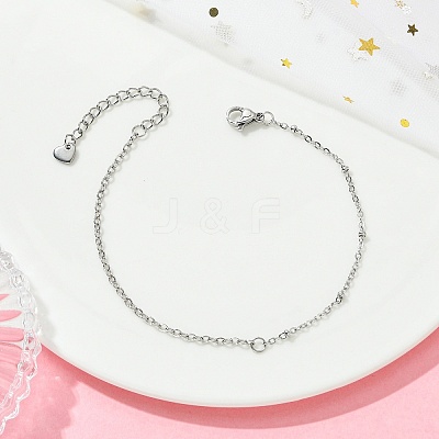 304 Stainless Steel Satellite Chain & Cable Chain Bracelets BJEW-JB14160-02-1