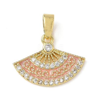 Brass Micro Pave Cubic Zirconia Pendants KK-I371-28G-03-1