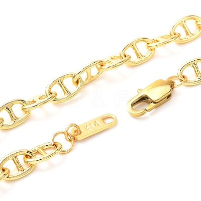 Brass Mariner Link Chains Necklaces X-NJEW-JN03718-1