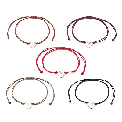 Brass Braided Bead Bracelets BJEW-JB12721-1