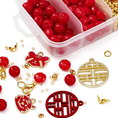 Tiger Zodiac Bracelets DIY Making Kits DIY-YW0004-26-1