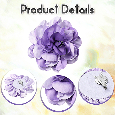 Multi Petal Flower Cloth Brooches JEWB-CN0001-14A-1