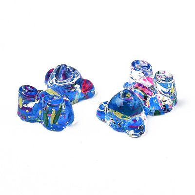 Spray Painted Transparent Acrylic Cabochons TACR-N006-71A-1