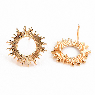 Brass Earring Findings X-KK-S356-248-NF-1