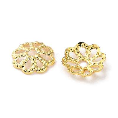 Rack Plating Brass Bead Caps KK-F090-21G-01-1
