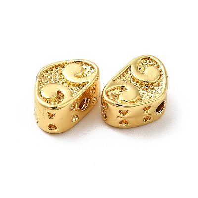 Rack Plating Brass Beads KK-P095-67G-1