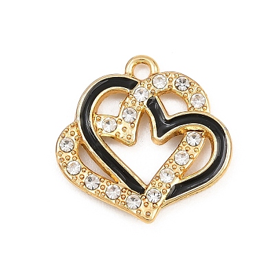 Alloy Rhinestone Pendants RB-CBA332B-07B-G-1
