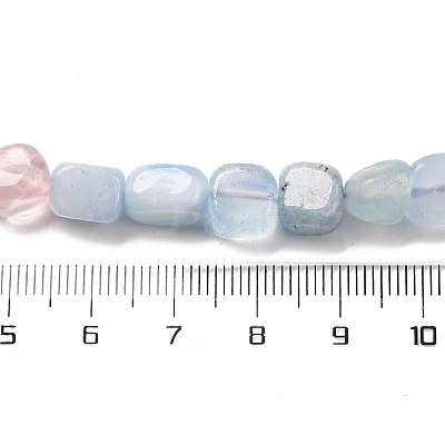 Natural Aquamarine & Rose Quartz Beads Strands G-L610-B04-B01-1