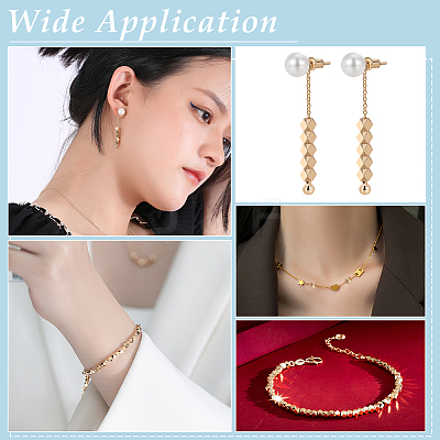 100Pcs 4 Styles Brass Spacer Beads KK-WR0001-52-1