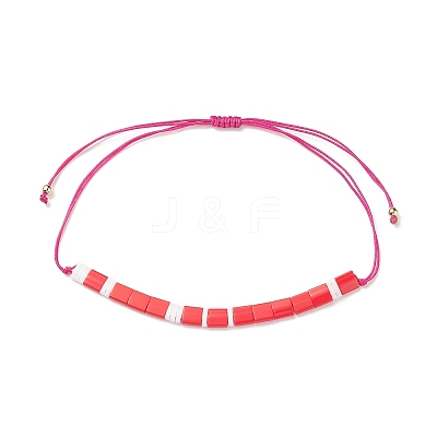 Glass Seed Link Bracelet BJEW-JB08894-05-1