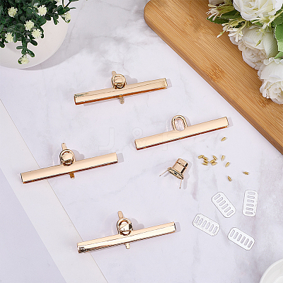 4Pcs Zinc Alloy Twist Bag Lock Purse Catch Clasps PURS-CP0001-03LG-1