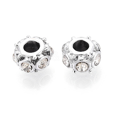 Alloy Rhinestone European Beads FIND-N009-03P-1