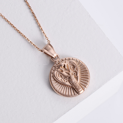 Vintage European Snake Animal Stainless Steel Pendant Necklaces for Men Women WN9056-1
