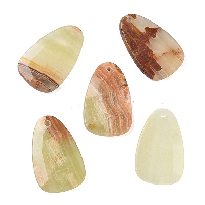 Natural Green Banded Calcite(Afghan Jade) Pendants GG-CBA6BAC-H08-1
