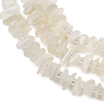 Natural White Moonstone Beads Strands GG-CBA3A44-B03-01-1