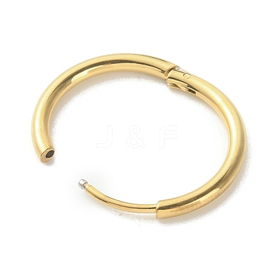 316L Surgical Stainless Steel Huggie Hoop Earrings for Girl Women EJEW-TAC0011-11D-G-1