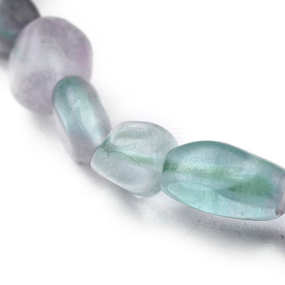 Natural Fluorite Bead Stretch Bracelets BJEW-K213-21-1