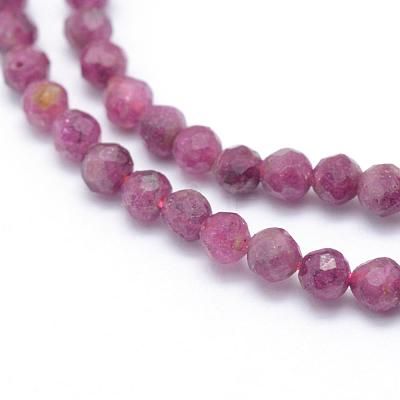 Natural Ruby Beads Strands G-E411-14-2.5mm-1