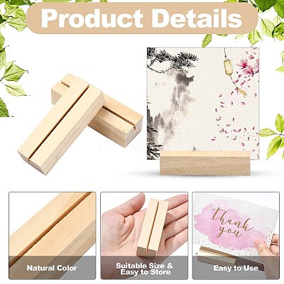 20Pcs 4 Styles Wood Name Card Holder AJEW-CJ0001-43-1