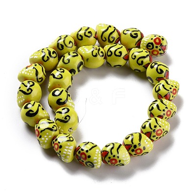 Handmade Porcelain Beads LAMP-F020-38B-1