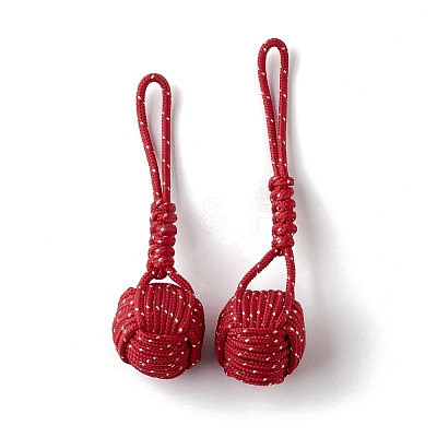 Polyester Ball Pendant Decoration HJEW-XCP0001-03-1