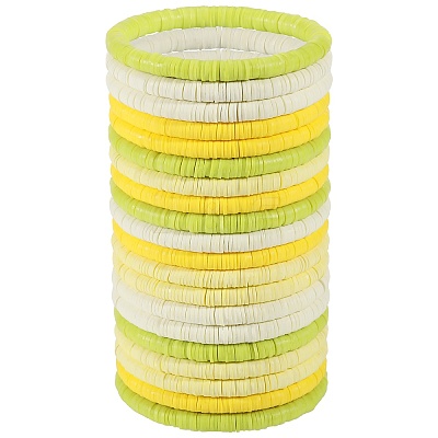 Polymer Clay Heishi Surfer Stretch Bracelets Set BJEW-SW00131-1