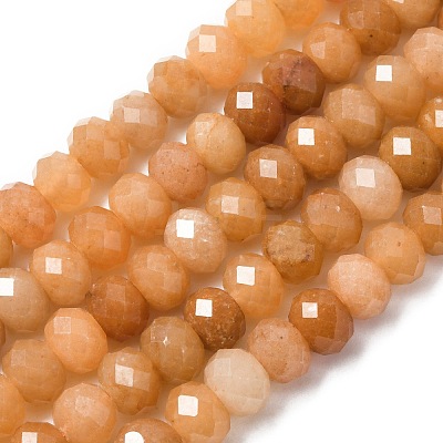 Natural Red Aventurine Beads Strands G-B179-A05-6x8mm-1