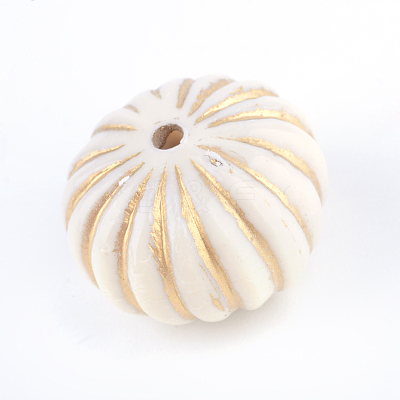 Pumpkin Plating Acrylic Beads PACR-Q102-40A-1
