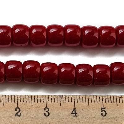 Opaque Glass Beads Strands X-GLAA-NH0002-B07-1