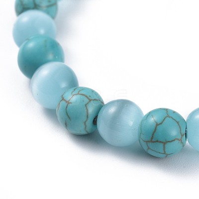 Synthetic Turquoise Stretch Bracelets BJEW-JB04506-05-1