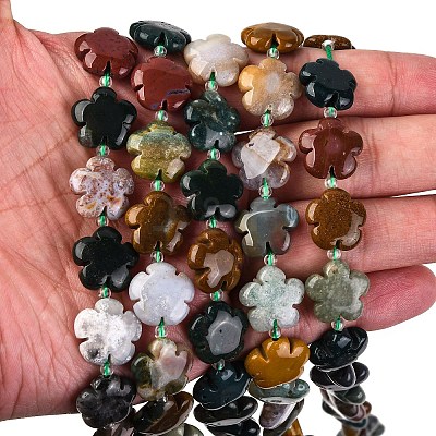 Natural Ocean Jasper/Ocean Agate Beads Strands G-D475-02D-1