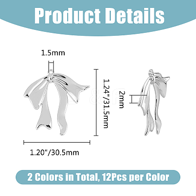 24Pcs 2 Colors Rack Plating Alloy Pendants FIND-DC0005-56-1