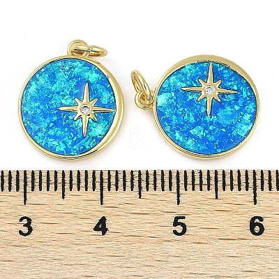 Rack Plating Brass Micro Pave Clear Cubic Zirconia Pendants X-KK-U032-18G-1