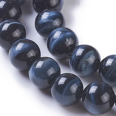 Natural Tiger Eye Beads Strands G-P428-01A-8mm-1