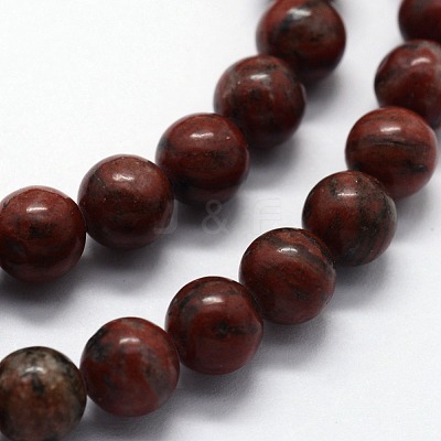 Natural Sesame Jasper/Kiwi Jasper Beads Strands G-I199-18-4mm-1