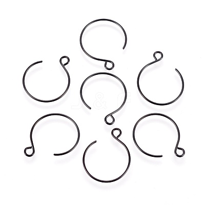 304 Stainless Steel Earring Hooks Ion Plating(IP) STAS-O119-10B-A-1