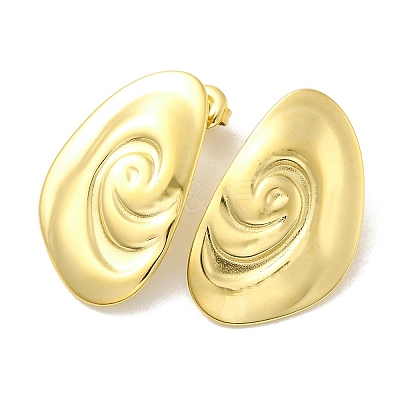Ion Plating(IP) 304 Stainless Steel Stud Earrings EJEW-K268-07G-1