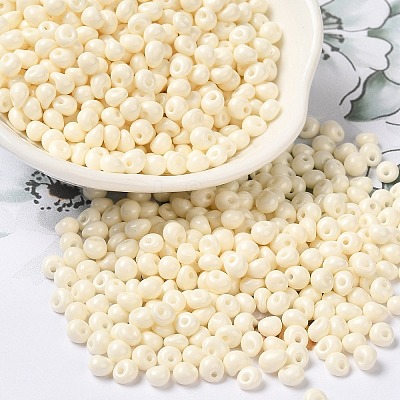 6/0 Opaque Baking Paint Glass Seed Beads SEED-M012-02A-26-1