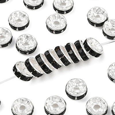 Brass Grade A Rhinestone Spacer Beads RB-A014-Z8mm-02S-1