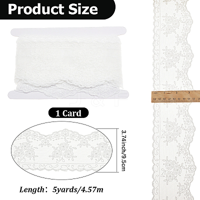 5Yards Polyester Fringe Lace Trim OCOR-CY0003-95B-1