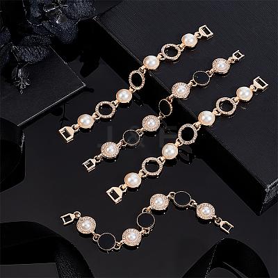 AHADEMAKER 4Pcs 2 Style Alloy Decorative Shoe Chains FIND-GA0002-41-1