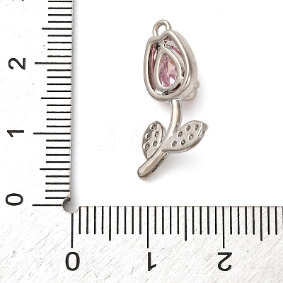 Brass Micro Pave Cubic Zirconia Pendants KK-I276-04P-04B-1