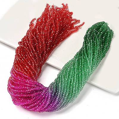 Transparent Painted Glass Beads Strands DGLA-A034-T1mm-A24-1