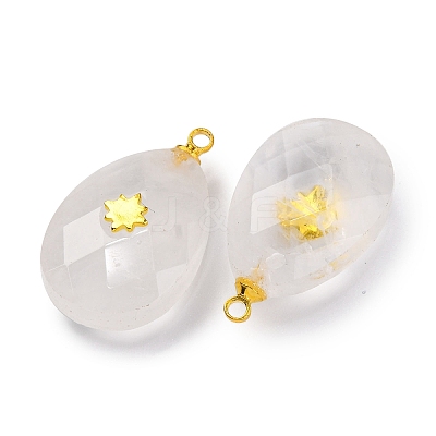 Natural Quartz Crystal Pendants G-B089-01G-02-1