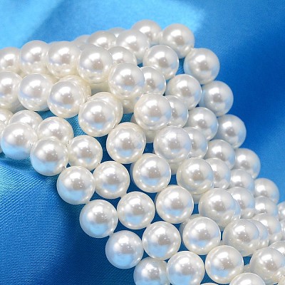 Round Shell Pearl Bead Strands BSHE-L011-16mm-A013-1