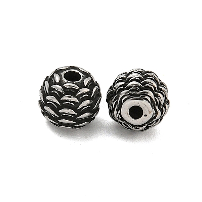 Round 304 Stainless Steel Beads STAS-E214-01AS-02-1