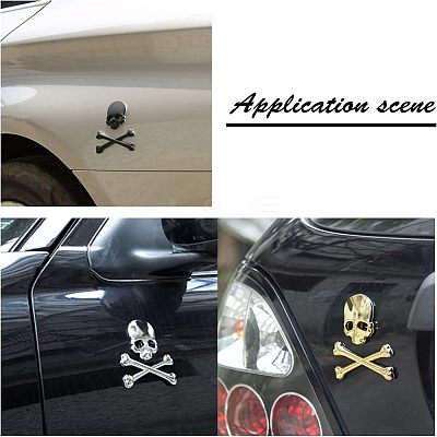 Zinc Alloy Car Stickers DIY-FH0001-005-1